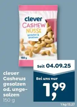 ADEG clever Cashews gesalzen od. unge-salzen Angebot