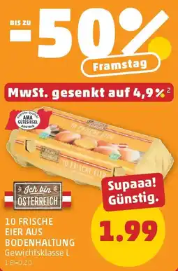 PENNY 10 frische eier aus bodenhaltung Angebot