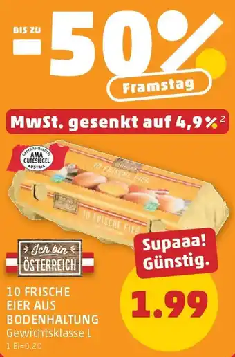 PENNY 10 frische eier aus bodenhaltung Angebot