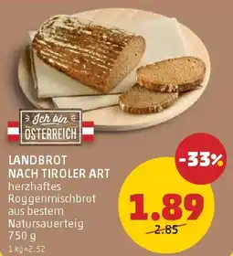 PENNY Landbrot nach tiroler art Angebot
