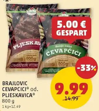 PENNY Brajlovic cevapcici od. pljeskavica Angebot