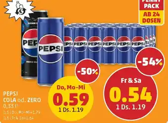 PENNY Pepsi cola od. zero Angebot