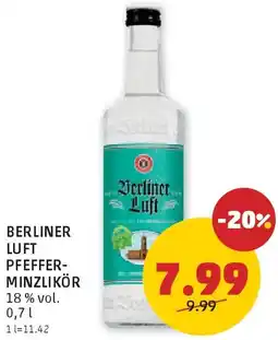 PENNY Berliner luft pfeffer- minzlikör Angebot