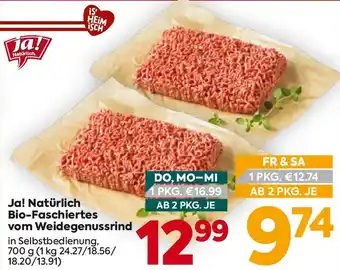 Billa Ja! Natürlich Bio-Faschiertes vom Weidegenussrind Angebot