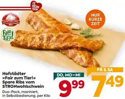 Billa Hofstädter Fair zum Tier! Spare Ribs vom STROHwohlschwein Angebot