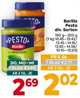 Billa Barilla Pesto Angebot