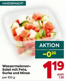 Billa Wassermelonen- salat mit feta, gurke und minze Angebot
