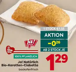 Billa Ja! Natürlich Bio-Karotten-Ciabatta Angebot