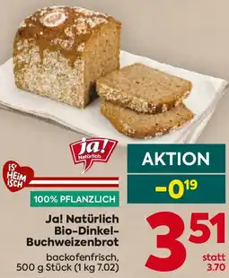 Billa Ja! Natürlich Bio-Dinkel- Buchweizenbrot Angebot