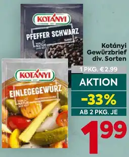 Billa Kotányi Gewürzbrief Angebot