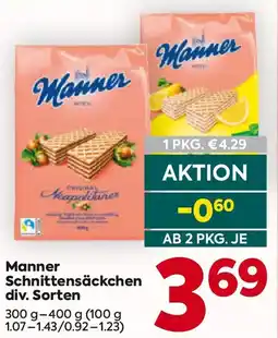 Billa Manner Schnittensäckchen Angebot
