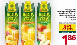 Billa Happy Day Orangen-, Orangen- misch-, Apfel- od. Multivitaminsaft Angebot