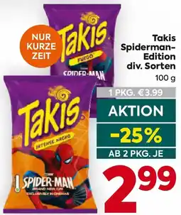 Billa Takis Spiderman- Edition div. Sorten Angebot