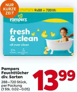 Billa Pampers Feuchttücher Angebot