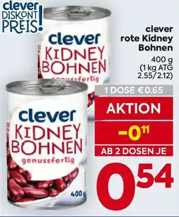 Billa Clever rote kidney bohnen Angebot