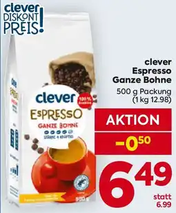 Billa Clever espresso ganze bohne Angebot