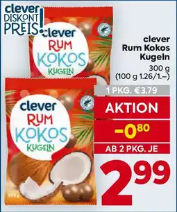 Billa Clever rum kokos kugeln Angebot