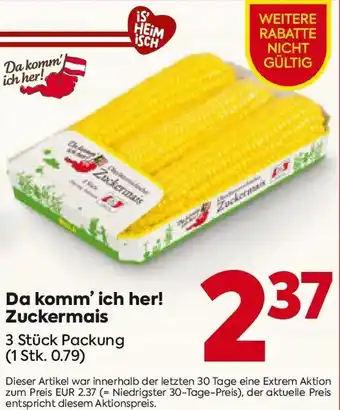 Billa Da komm' ich her! Zuckermais Angebot