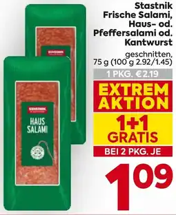 Billa Stastnik Frische Salami, Haus- od. Pfeffersalami od. Kantwurst Angebot