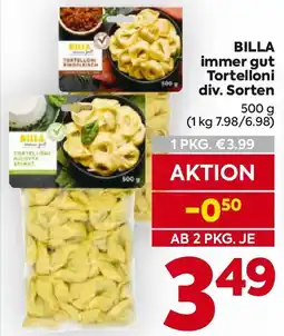 Billa Billa immer gut Tortelloni Angebot