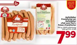 Billa Hofstadter frankfurter od. hofstädter fair zum tier! puten-frankfurter Angebot