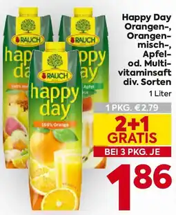 Billa Happy Day Orangen-, Orangen- misch-, Apfel- od. Multi- vitaminsaft Angebot