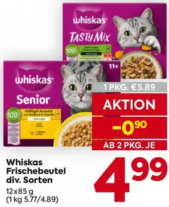 Billa Whiskas Frischebeutel Angebot