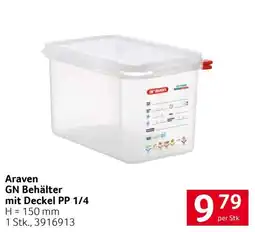Transgourmet Araven GN Behälter mit Deckel PP 1/4 Angebot