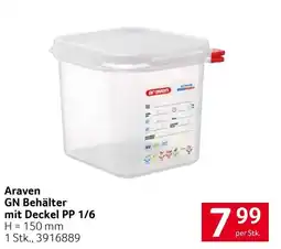 Transgourmet Araven GN Behälter mit Deckel PP 1/6 Angebot