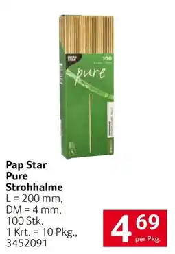 Transgourmet Pap Star Pure Strohhalme Angebot