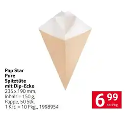 Transgourmet Pap Star Pure Spitztüte mit Dip-Ecke Angebot