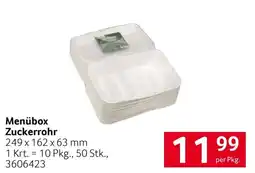 Transgourmet Menübox Zuckerrohr Angebot