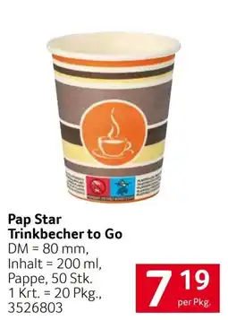 Transgourmet Pap Star Trinkbecher to Go Angebot