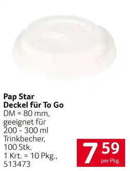 Transgourmet Pap Star Deckel für To Go Angebot