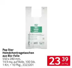 Transgourmet Pap Star Hemdchentragetaschen aus Bio-Folie Angebot