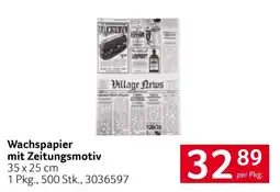 Transgourmet Wachspapier mit Zeitungsmotiv Angebot