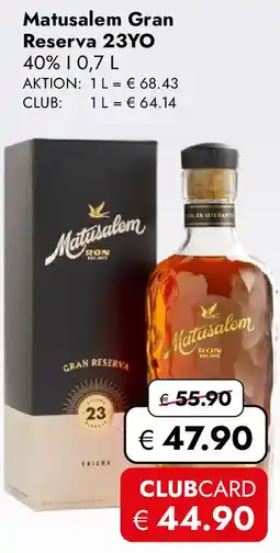 Travel FREE Matusalem Gran Reserva 23YO Angebot