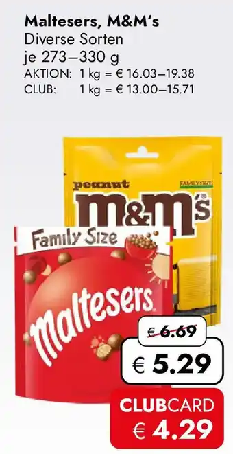 Travel FREE Maltesers M&M's Angebot