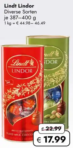 Travel FREE Lindt Lindor Angebot