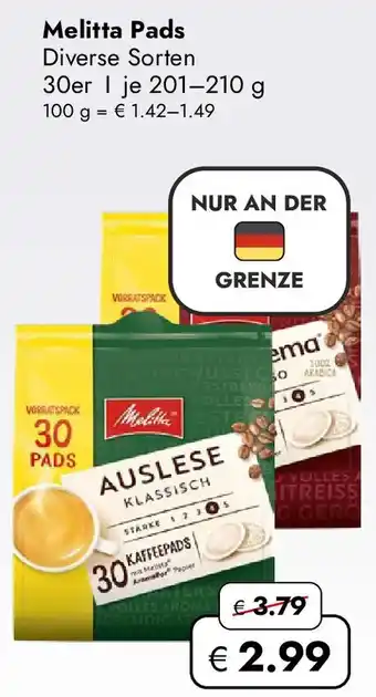 Travel FREE Melitta Pads Angebot