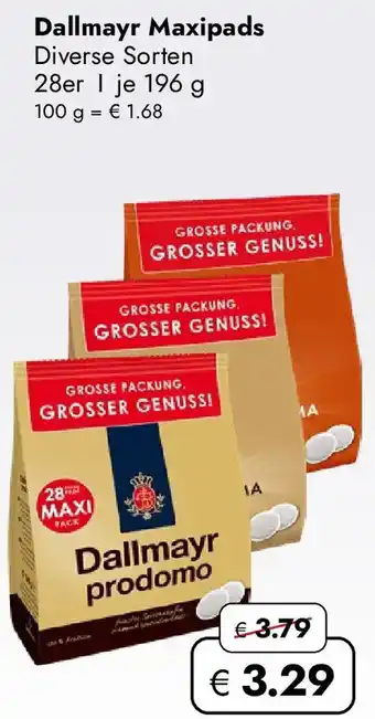 Travel FREE Dallmayr Maxipads Angebot