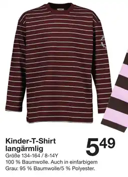 Zeeman Kinder-T-Shirt langärmelig Angebot
