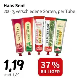 Der Grissemann Haas Senf Angebot
