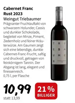 Der Grissemann Cabernet Franc Rust 2023 Weingut Triebaum Angebot