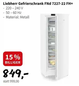 Der Grissemann Liebherr Gefrierschrank FNd 7227-22 FH+ Angebot