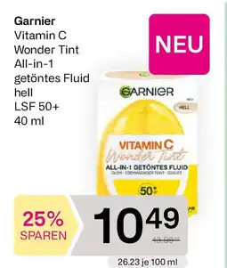 Bipa Garnier vitamin c wonder tint all-in-1 getöntes fluid Angebot