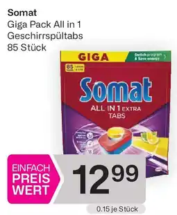 Bipa Somat Giga Pack All in 1 Geschirrspültabs Angebot