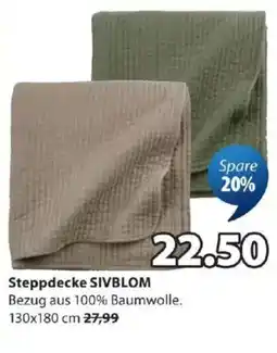 JYSK Steppdecke SIVBLOM Angebot
