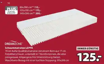 JYSK Dreamzone schaummatratze leppa Angebot
