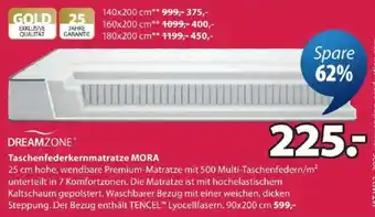 Dreamzone taschenfederkernmatratze mora